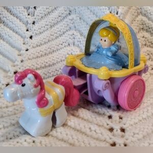 Fisher-Price Princess Carriage with Horse - Blue, Yellow, Pink